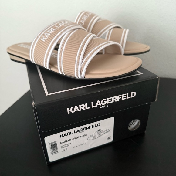 NIB KARL LAGERFELD PARIS Caitlyn Slide Sandal - Picture 2 of 5